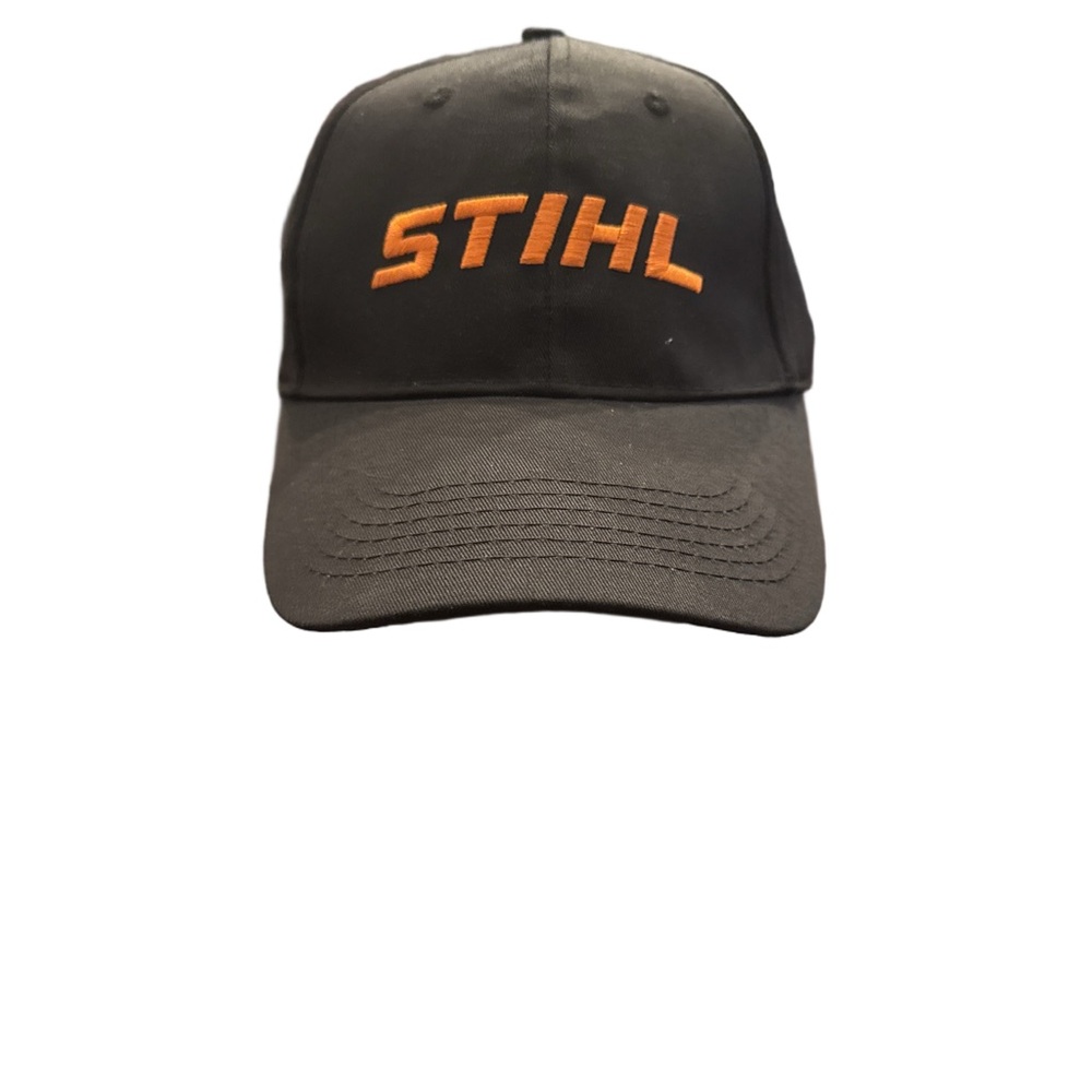 New STIHL Black and Orange Logo SnapBack Cap